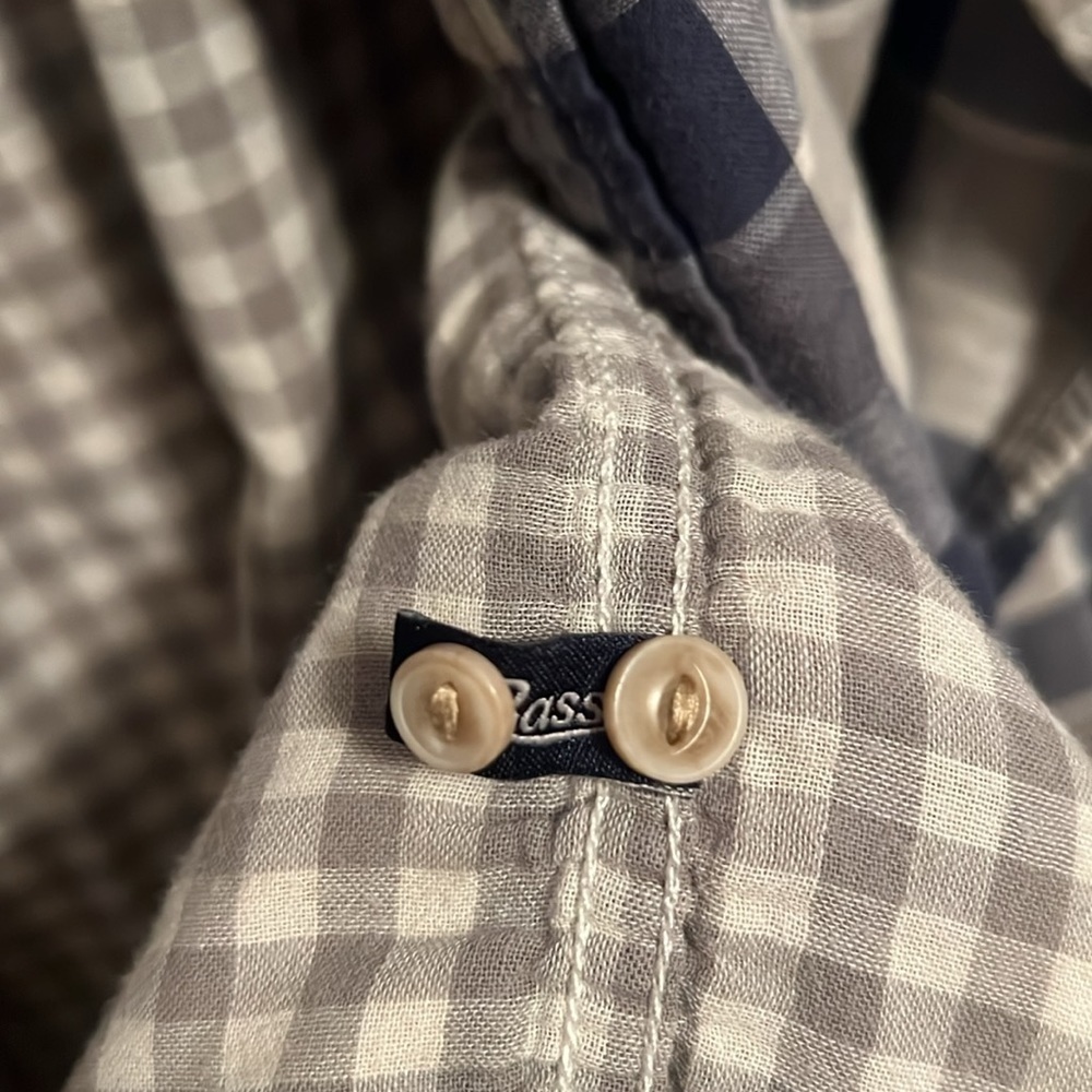 Bass - Blue and grey Shirt bottom down long Comfortable, reversible, cotton ☀️ - Picture 11 of 13